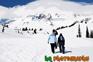 Snow Hiking Towards Mt. Rainier painting