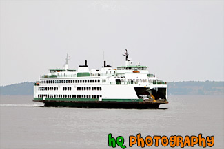 Ferry Boat & Cloudy Day painting