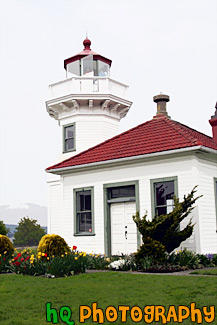 Mukilteo Lighthouse &  Clouds painting