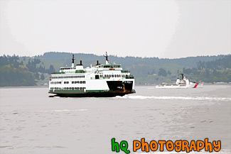 Ferry Boat Near Mukilteo painting