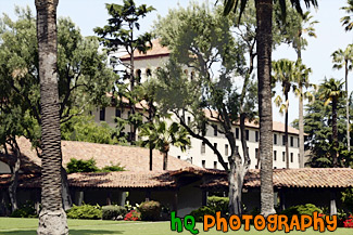 Nobili Hall & Adobe Lodge at Santa Clara painting