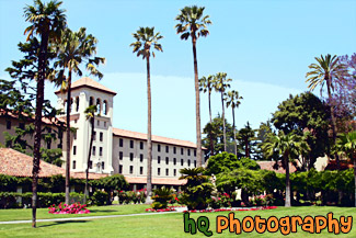 Mission Gardens & Nobili Hall , Santa Clara University painting