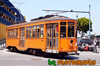 Orange Cable Car painting