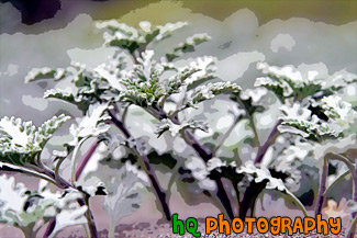 Plant on Beach painting