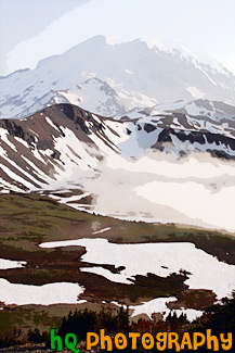 Mt. Rainier From Mount Freemont Lookout painting