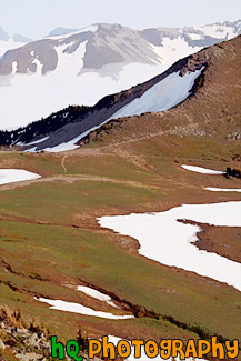Hills with Snow Near Mt. Rainier painting