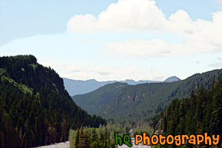 Hills & Clouds in Mt Rainier Park painting