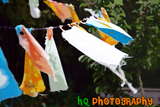 Rags on Clothes Line painting