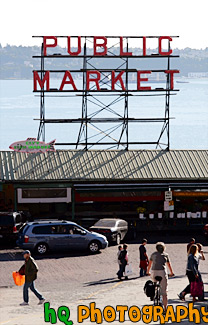 Public Market, People, & Puget Sound painting