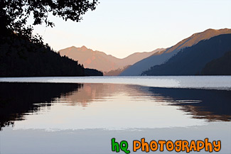 Lake Cresent at Dusk painting