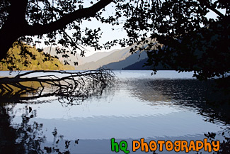 Lake Cresent & Silhouettes painting