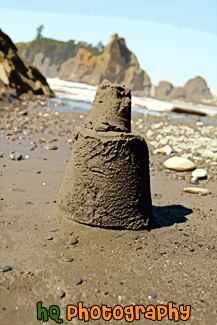 2 Story Sand Castle painting