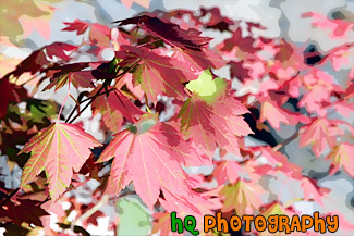 Red Fall Leaves painting