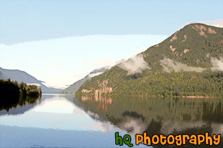 Lake Cresent Water Reflections painting