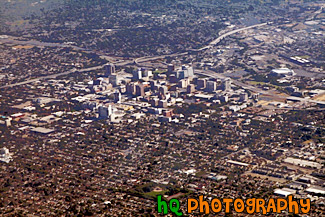 Aerial Downtown San Jose, California painting