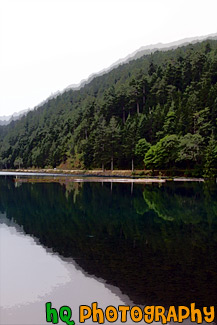 Hill Reflection in Lake painting