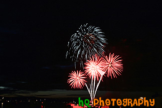 Red & Blue Fireworks painting