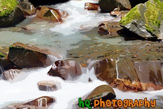 Ladder Creek, Cotton Candy Effect painting