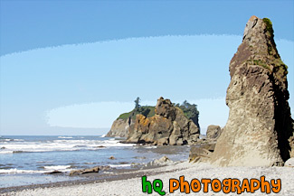 Ruby Beach Sea Stack Rocks painting