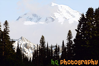 Mt. Rainier in Clouds painting