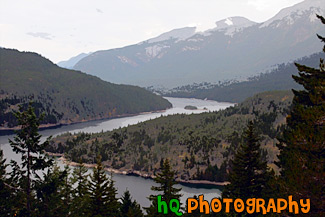 Ross Lake and Clouds painting