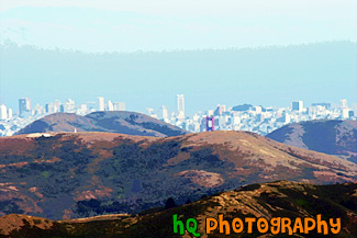 Hills & Golden Gate Bridge painting