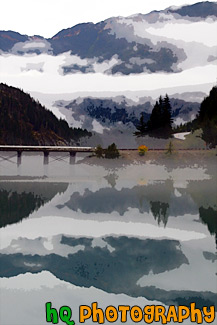 Diablo Lake & Mountain Reflection painting