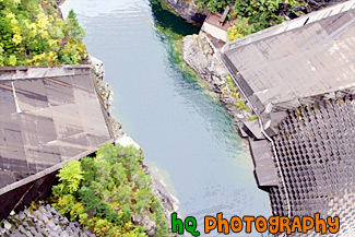 Looking Down at Ross Dam painting