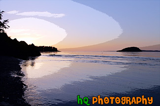 Pacific Ocean Sunset by Deception Pass painting