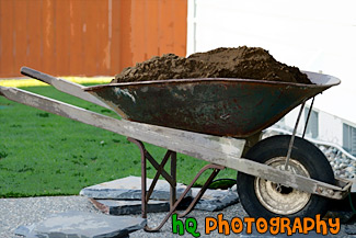 Dirt in Wheelbarrow painting