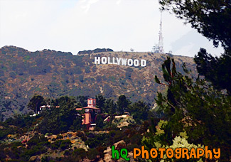 Los Angeles Hollywood Sign painting