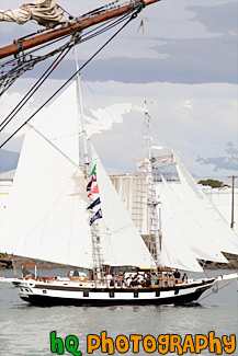 Tall Ship in Puget Sound painting