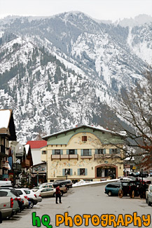 Downtown Leavenworth & Big Mountain painting