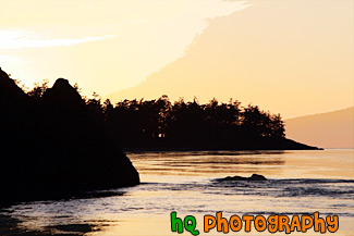 Orange Sunset at Deception Pass painting