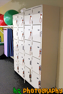 Big Lockers in Gym painting