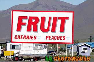 Fruit Sign off the Highway painting