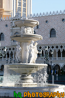 Water Fountain & Statues painting