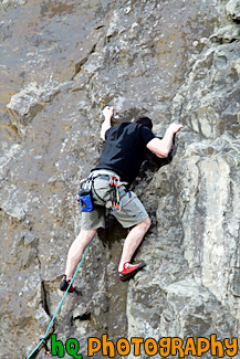 Person Rock Climbing painting