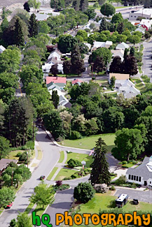 Looking Down at a Neighborhood painting