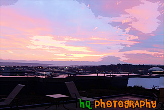 Sunrise Over Mt. Rainier painting