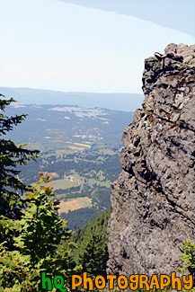 Rock Cliff & View at top of Mt. Si painting