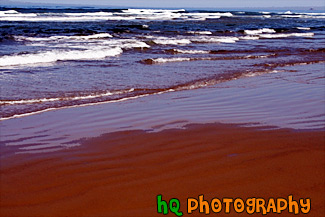 Ocean Waves Along Beach painting