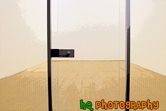 Racquetball Court Through Glass painting