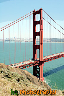 Golden Gate Bridge Vertical View painting