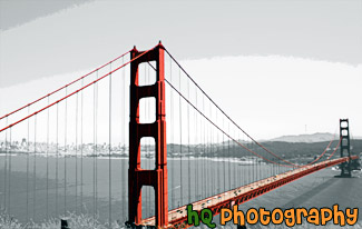 Golden Gate Bridge Color Art painting