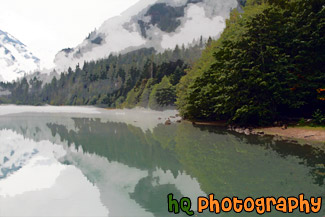 Lake Reflection at Diablo Lake painting