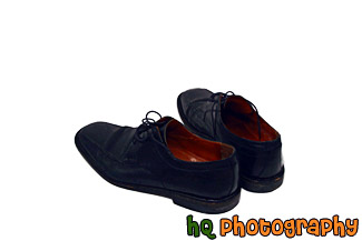 Men's Black Leather Dress Shoes painting