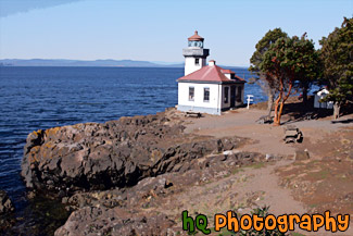 Lime Kiln Lighthouse painting