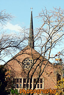 Eastvold Chapel & Trees, Vertical painting