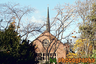 Eastvold Chapel During Autumn painting